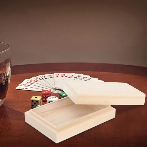 Miniatura 2 de Cabilock Caja de madera Lenormand Deck Display Case Estuche de cubierta de juego Estuche de cubierta Estuche de póker de madera Caja de póquer