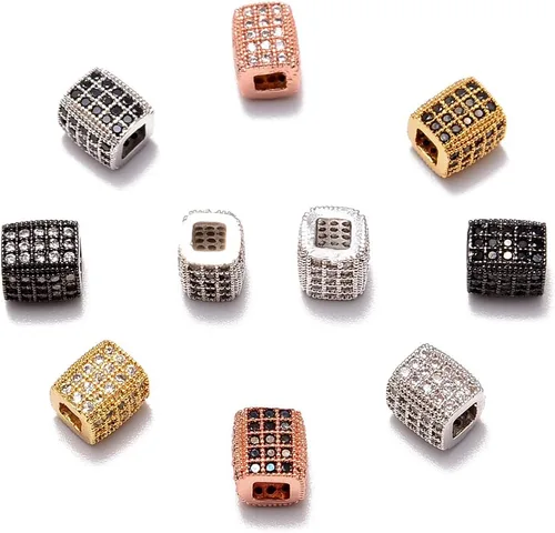 Miniatura 11 de AD Beads Pulsera de cuentas de zircón con tachuelas de strass