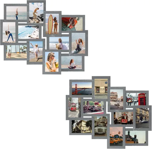 Miniatura 13 de Jerry & Maggie Paquete de 12 marcos de fotos de collage, marco de fotos para decoración de pared de 4 x 6 pulgadas, 12 aperturas, marcos de fotos