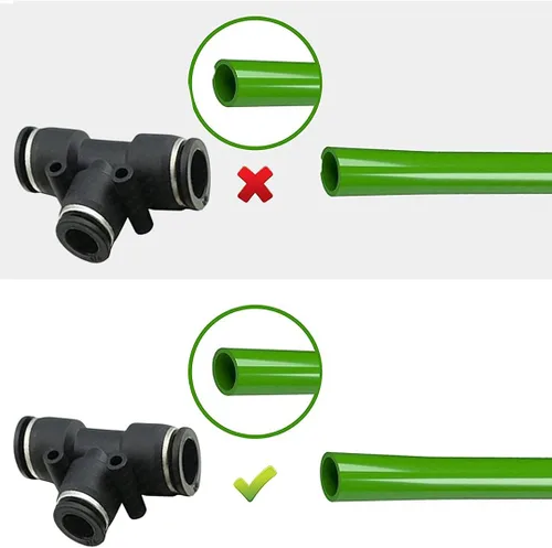 Miniatura 2 de Utah Pneumatic Conexiones en T de 1/4 "Push To Connect (paquete de 10) Línea de aire y acoplador neumático de conexión rápida Conector de tubo