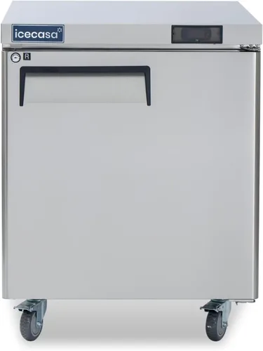 Miniatura 8 de ICECASA Refrigerador Comercial de Mostrador Bajo Encimera de 48" de Ancho, 2 Puertas de Acero Inoxidable con Enfriamiento por Ventilador, 13 Pies