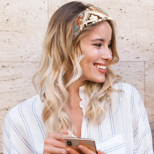 Miniatura 5 de Yunsailing 36 diademas bohemias para mujer, diadema ancha antideslizante para yoga, entrenamiento, correr, bandas para el cabello, envolturas