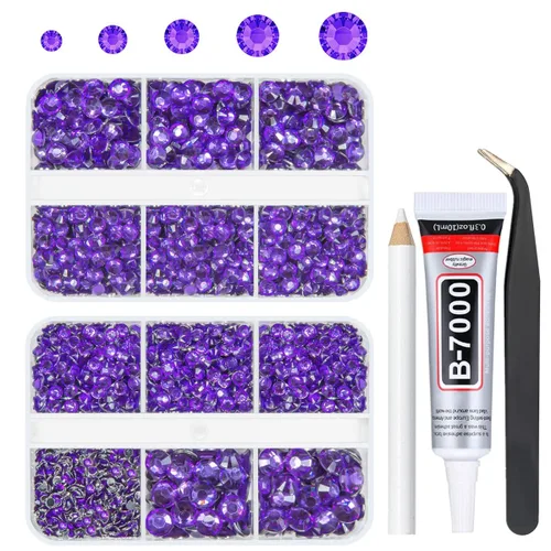 Miniatura 10 de qiipii Resina Metálica Plata Diamantes de Imitación con Parte Posterior Plana para Adornar Manualidades, Piedras Planas de 2mm-6mm, Gemas de Plata