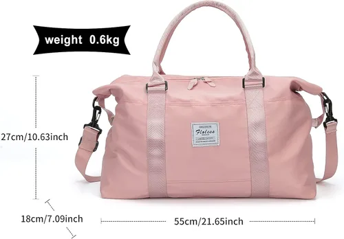 Miniatura 4 de HYC00 Bolsa de viaje para gimnasio bolsa de hombro para fin de semana para mujer