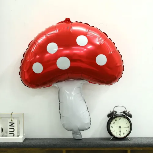Miniatura 8 de Paquete de 31 globos de papel de aluminio con forma de hongo de 31 pulgadas, proveedor de fiesta de cumpleaños de hadas, princesa, cumpleaños