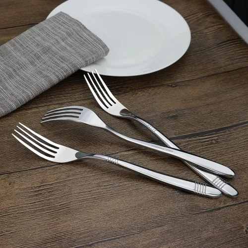 Miniatura 6 de Begale Tenedores de postre de acero inoxidable de 12 piezas, 6.8 pulgadas