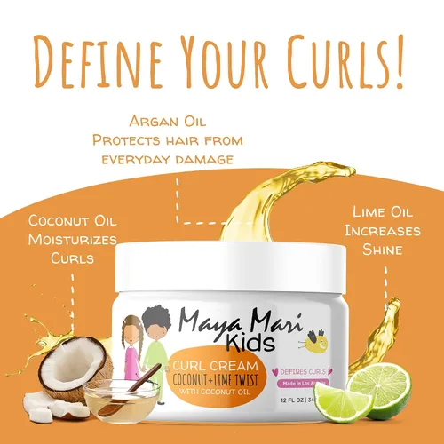 Miniatura 2 de Maya Mari Acondicionador y crema para rizos para niños Juego de tratamiento desenredante y alisador para el cabello Productos para el cabello