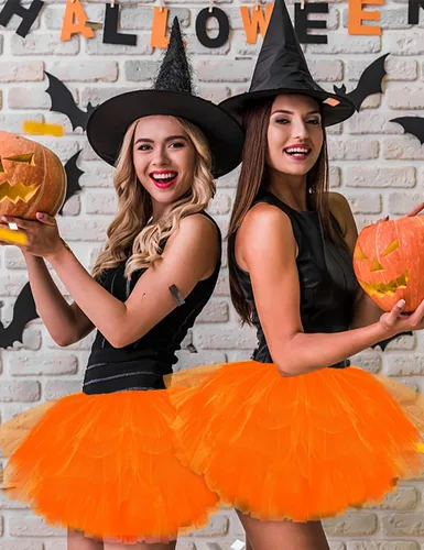 Miniatura 7 de Tutús para mujeres, faldas de tul tutú para adultos, disfraces para mujeres, 5 capas, faldas tutú para niñas, adolescentes, Halloween, ballet