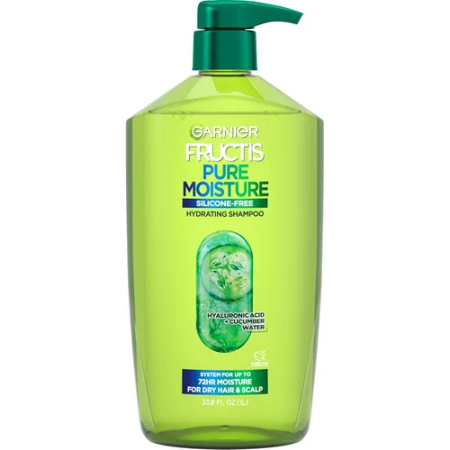 Garnier Fructis Pure Champú hidratante hidratante para cabello seco y cuero cabelludo, 33.8 onzas líquidas, 1 unidad (el embalaje puede variar)