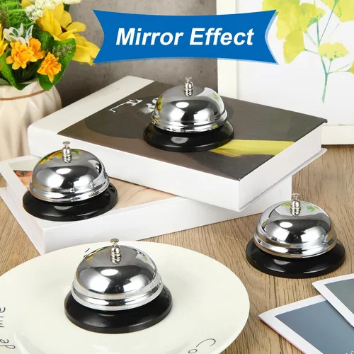 Miniatura 6 de Yexiya 48 paquetes de campanas de llamada de 3.35 pulgadas de diámetro con campana de servicio de construcción antioxidante de metal para hoteles