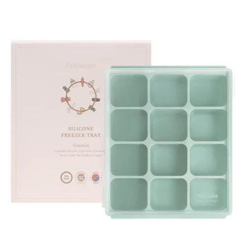 Miniatura 13 de Bandeja de silicona para congelador, cubos de almacenamiento de comida para bebé con tapa a clip, congelar comida para bebé, sopas, purés, hielo