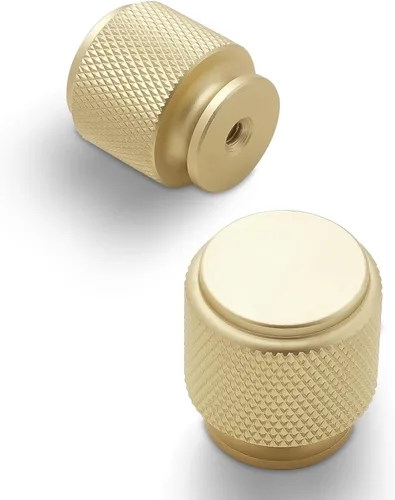 Miniatura 24 de Paquete de 10 tiradores para gabinete de cocina, tiradores mate negro y bronce champán, tiradores de cajón estriados negros, herrajes de cocina