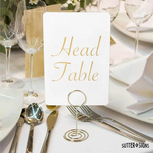 Miniatura 7 de Sutter Signs Juego de tarjeteros dorados para mesa de boda del 1 al 30 Elegantes letreros de mesa para recepciones de boda