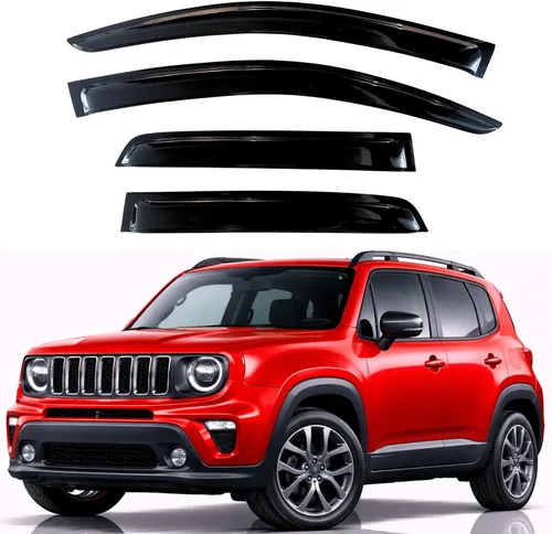 Miniatura 180 de KPY Visor de ventana compatible con Hyundai Tucson 2021-2025, 4 piezas de deflector de ventilación para ventana lateral, estilo Mugen, protector