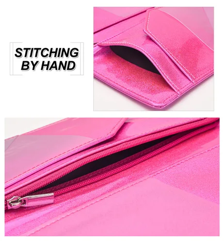 Miniatura 6 de Libreta organizadora para camarera Book&Waitstaff; de piel con brillos y cartera y bolsillo con cierre; lindo organizador con bolsillo para monedas