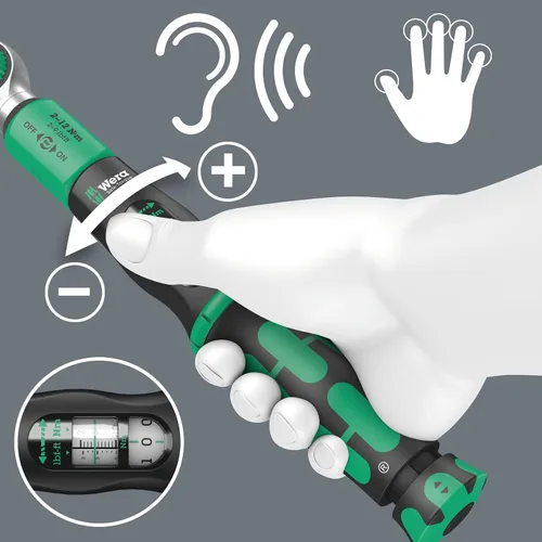 Miniatura 7 de Wera 05075830001 Safe-Torque A 1 juego 1, juego de llaves dinamométricas, accionamiento de cabeza cuadrada de 1/4", 2-12 Nm, 10 piezas