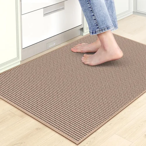 Miniatura 12 de Tapetes de cocina para piso, alfombras de cocina, antideslizantes, lavables, absorbentes, alfombra de camino de cocina para delante del fregadero