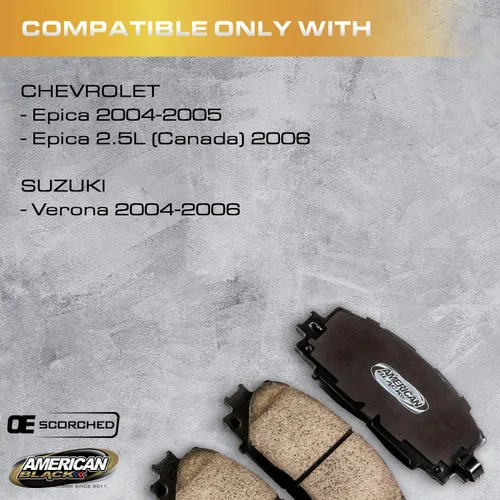 Miniatura 2 de American Black Pastillas de freno traseras de cerámica D-1030 PREMIUM compatibles con Suzuki Verona 2004-2006 / Chevrolet Epica 2004-2005 / Epica