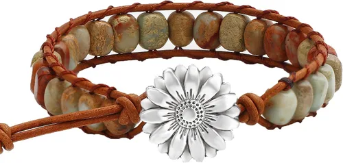 Miniatura 7 de Sedmart Pulseras de piedra hechas a mano para mujeres con piedras hippie de cuero, pulsera de cuentas curativas para mujeres y hombres