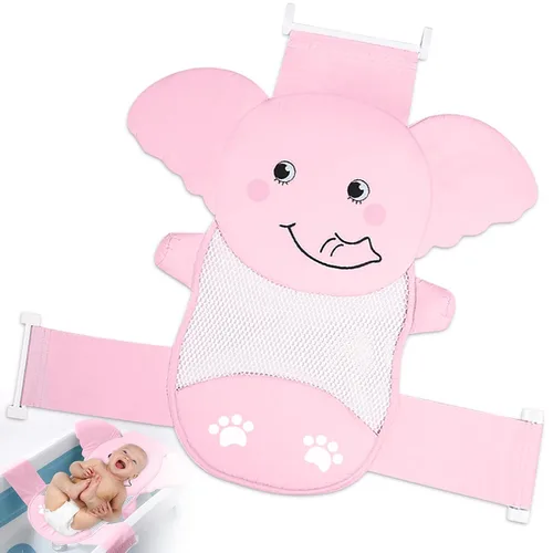 Miniatura 11 de AIR&TREE Red de Soporte para Asiento de Baño para Bebé, Secado Rápido, Ajustable, Cómoda, Antideslizante, Cabestrillo de Malla para Ducha en Bañera