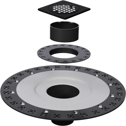Miniatura 9 de Kit de drenaje de ducha de 4 pulgadas de rejilla de acero inoxidable con brida vertical ABS de 2 pulgadas para drenaje Kerdi de Schluter Systems