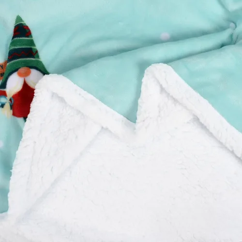 Miniatura 5 de Catalonia - Manta de elfo de Navidad Sherpa, cobijas temáticas de Navidad, manta de sofá de felpa mullida, súper suave, cómoda, acogedora, Elfo