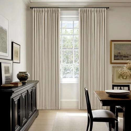 Miniatura 83 de Juego de 2 paneles de cortinas plisadas negras de 80 pulgadas para sala de estar, cortinas plisadas de lino con forro de 80 pulgadas de largo, 100%