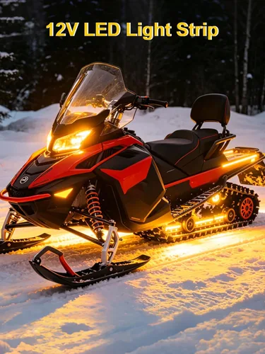 Miniatura 2 de YM E-Bright Tiras de luces LED ámbar/amarillas 5050 SMD impermeables para coches, luces de bajo para carritos de golf para motocicletas, barco