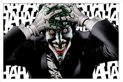 Miniatura 12 de Trends International DC Comics The Joker - Póster de pared loco, 14.725 x 22.375 pulgadas, versión enmarcada de madera de granero