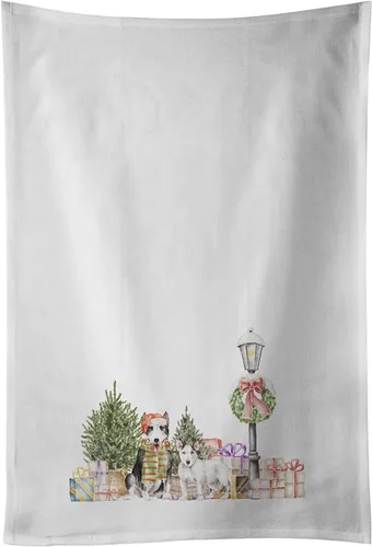 Miniatura 13 de Caroline's Treasures CK8100WTKT - Juego de 2 toallas de cocina con diseño de bulldog francés con diseño de país de las maravillas navideñas