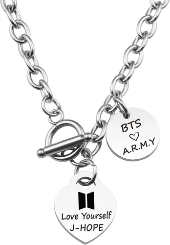 ARETIS Kpop Bangtan - Collar para niños Be the best J-HOPE JIMIN JIN JK RM SUGA V Collar Bangtan Boys Lover Jewelry Gift for Bangtan Boys Fans
