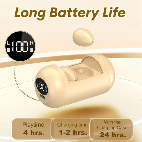 Miniatura 6 de Auriculares invisibles en tono de piel, pequeños, discretos, ocultos en el oído, para el trabajo, mini auriculares inalámbricos Bluetooth