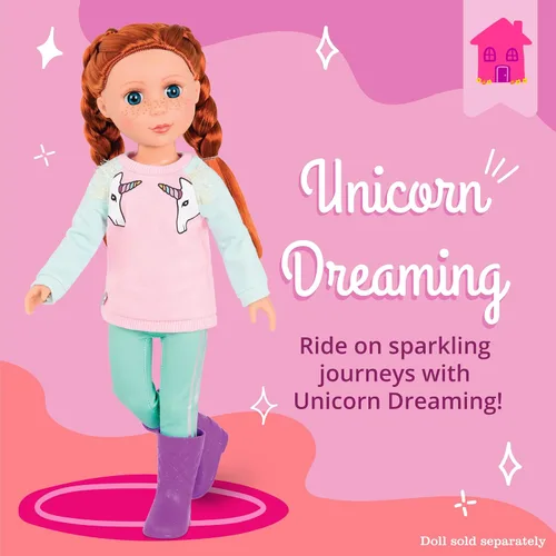 Miniatura 14 de Glitter Girls Accesorios para muñecas de 14 pulgadas - Juego de mochila y fiesta de pijamas - Tie - Saco de dormir teñido, almohada arcoíris