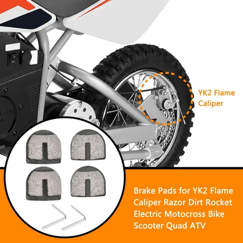 Miniatura 2 de HOLATO Pastillas de freno de disco redondeadas para Razor MX500 MX650 SX500 Mcgrath Dirt Rocket Electric Motocross Bike E500S Scooter RSF350 RSF650