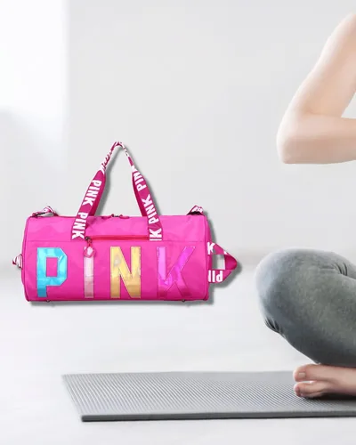 Miniatura 7 de Bolsa de gimnasio grande estética, bonita bolsa de lona para mujer con asa, bolsa de viaje para el hombro, bolsa de mano resistente para deportes