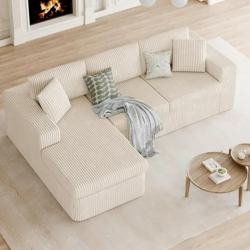 Miniatura 3 de Sofá modular modular de 105 pulgadas para sala de estar, sofá modular en forma de L con asiento profundo, sofá de espuma de nube con diván de gran
