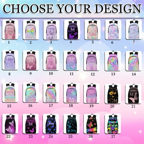 Miniatura 67 de Texto personalizado Elefante desgaste gafas mochila mochila mochila casual Daypack bolsa para mamá niñas, color86-4, Mochilas Daypack