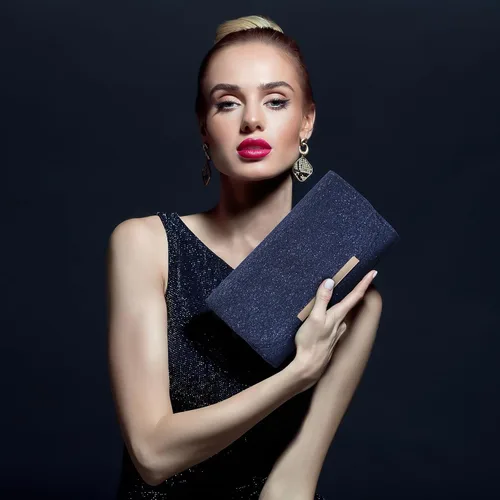 Miniatura 7 de Lace Evening Bag Clutch Purses for Women Lady Handbags Crossbody Bag Wedding Bag for Prom Party Engagement Bride