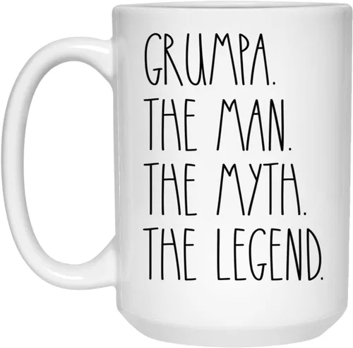 Miniatura 2 de Grumpa The Man The Myth The Legend Taza de café – Grumpa Rae Dunn Style – Rae Dunn Inspired – Happy Birthday Grumpa – La mejor taza de café – Taza