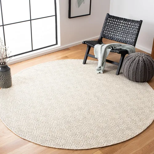 Miniatura 9 de SAFAVIEH Colección Natura - Alfombra decorativa de 2 x 3 pies, azul, lana hecha a mano, ideal para áreas de alto tráfico en entrada, sala de estar