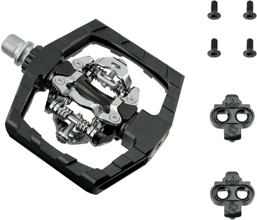 Miniatura 3 de VENZO Click'R - Pedales sellados para bicicleta de montaña Shimano SPD con tacos – Pedales sin clip de doble plataforma para bicicleta de montaña