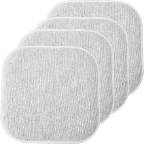 Miniatura 60 de Sweet Home Collection Cojines de espuma viscoelástica para silla, antideslizantes, diseño de panal de abeja, 16 x 16 pulgadas, paquete de 2
