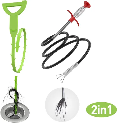 Miniatura 2 de DR.PEN Herramienta de recogida con garra flexible (herramienta de eliminación de obstrucciones en desagües), con 4 garras de manguera flexible