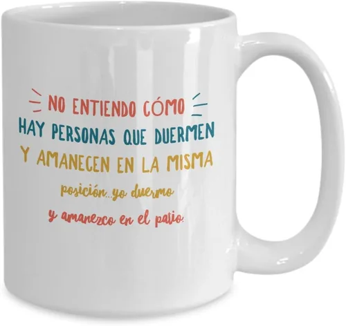 Miniatura 2 de Taza de Cafe Duermen Vaso, taza de téa divertidas, tazas personalizadas, taza de café inspiradoras, taza con mensajes positivos., 11onza, Negro