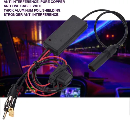 Miniatura 5 de V BESTLIFE Auto Car 12V Antena Estéreo Radio AM FM Amplificador de señal Booster Fortalecer AMP, Anti interferencia, Mejorar la señal de adio