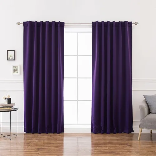 Miniatura 31 de Best Home Fashion cortina opaca con aislamiento térmico sólido para grifo, 215 centímetros de largo. Gris Oscuro