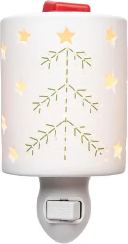 Calentador de cera enchufable de Navidad Scentsationals, calentador de cera derretida de acento para cera perfumada - Colección de vacaciones -
