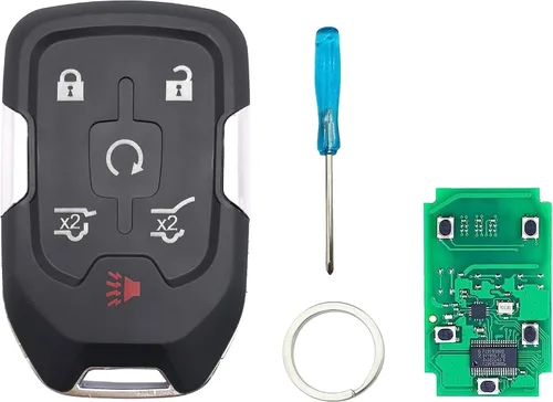 Miniatura 11 de Funda para llave inteligente para Chevy Silverado GMC Sierra 315MHz Entrada sin llave Reemplazo remoto HYQ1AA (con Chip, 5 Botones)