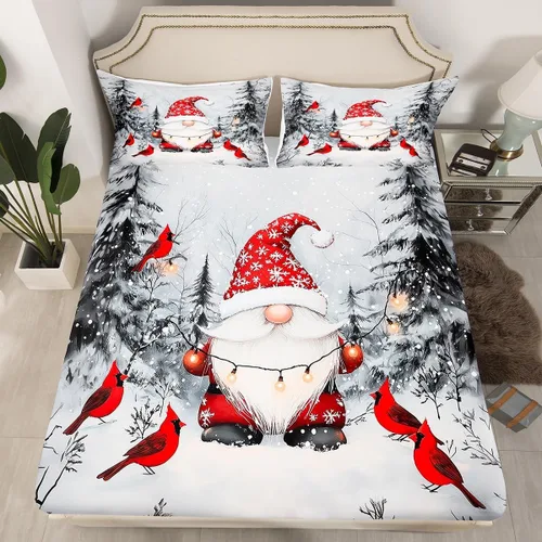 Miniatura 26 de Erosebridal Divertida sábana bajera ajustable de Halloween para niños, lindo juego de ropa de cama de calabaza fantasma, decoración de Halloween