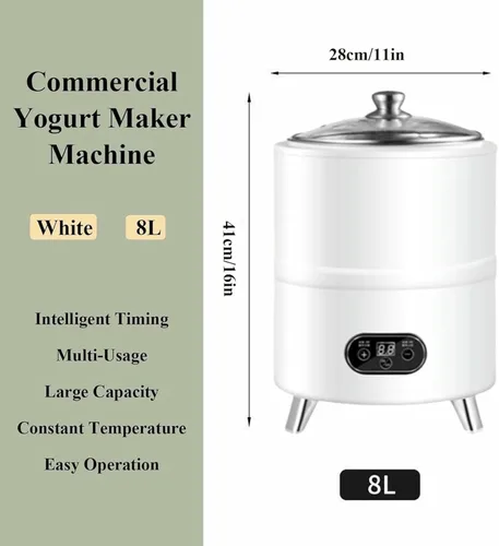 Miniatura 2 de Máquina automática de yogur de temperatura constante, fermentador inteligente comercial, máquina de yogur de acero inoxidable para vinagre de frutas